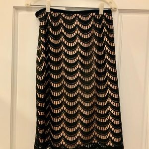 taryn Reese, size 4, black lace skirt